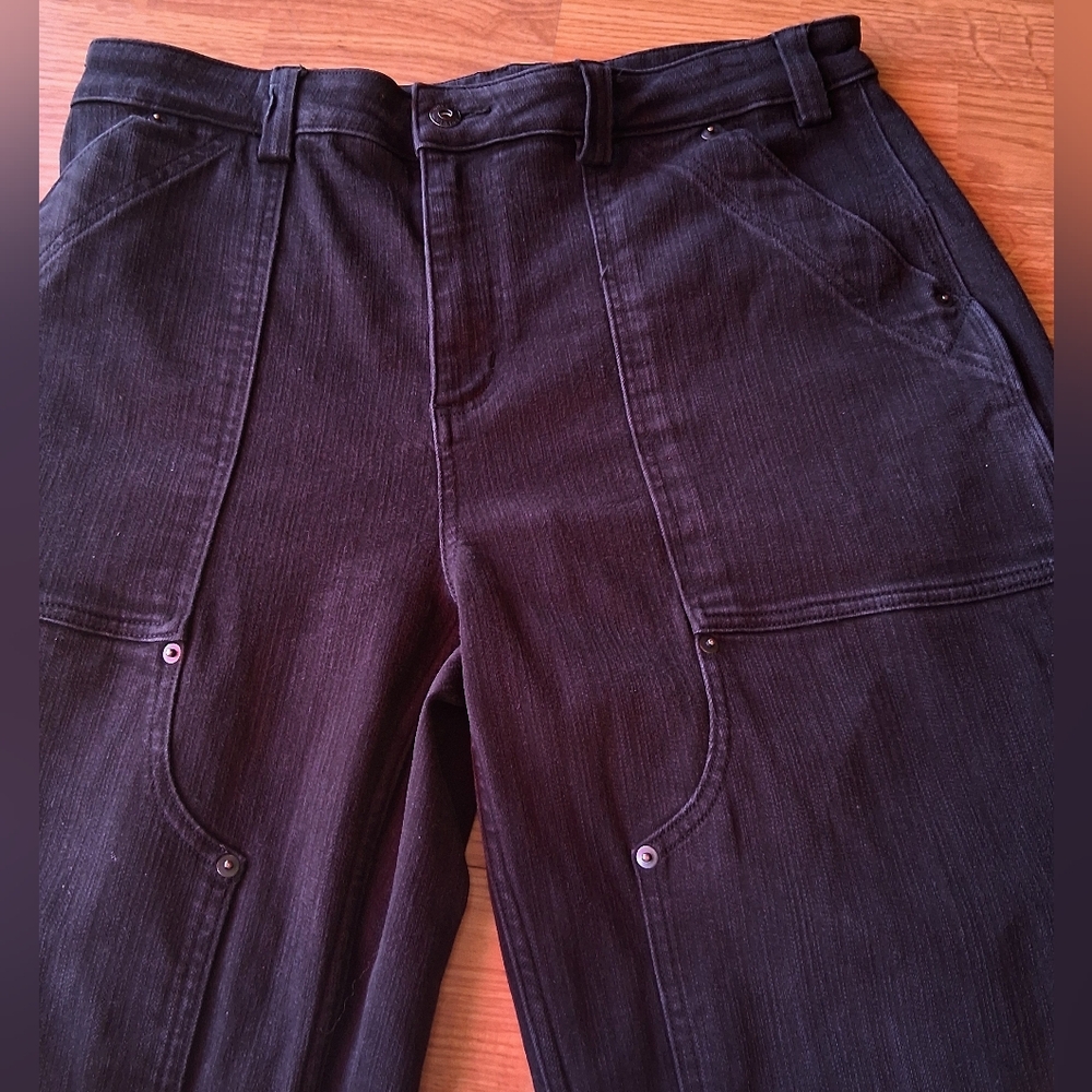 Duluth Womens Black Work Style Jeans Sz 14 Long